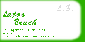 lajos bruch business card